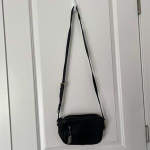 J.Crew Black Leather Crossbody Bag